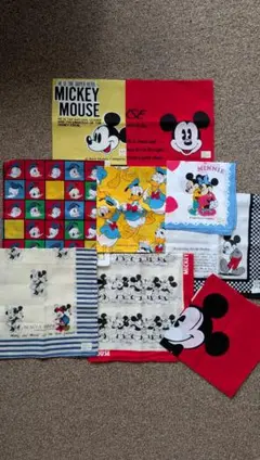 新品　ディズニー　ミッキーミニー　ドナルド　ハンカチ　まとめ売り　9枚