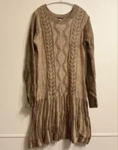 VENUS XL ニットワンピース 茶 ベージュ ブラウン 海外古着