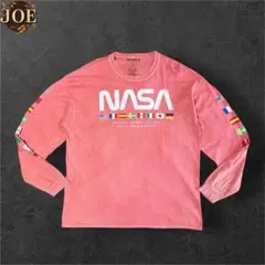 【公式】NASA袖国旗プリントロンTフェードピンク XL相当ビッグサイズY2Kのサムネイル