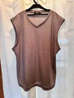 AZUL by MOUSSY グレー Vネックタンクトップ Fサイズ