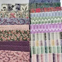 レトロ　和柄風　アメリカンコットン　ハギレセットD