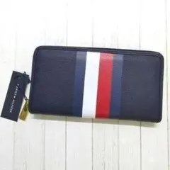 TOMMY HILFIGERトミーヒルフィガー 長財布 フラッグ 紺 ネイビー