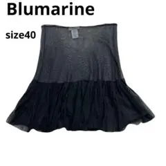 美品　Blumarine 最高級　シースルー フレアスカート ブラックのサムネイル