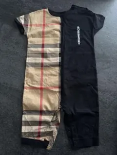 【断捨離値下げ⤵️】BURBERRY チェック柄ロンパース