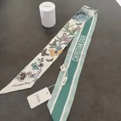 Dior ビューティ ノベルティ ミッツァ スカーフ ディオール グリーン 蝶々