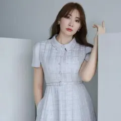 mm様専用 Herlipto Annecy Belted Dress sax - メルカリ