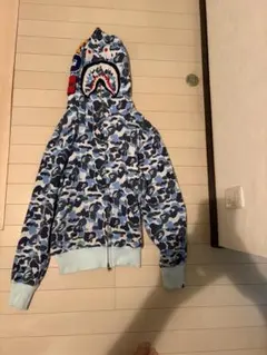 A BATHING APE シャークパーカー ブルーカモ