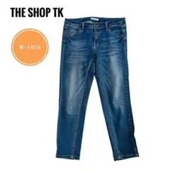 THE SHOP TK デニム パンツ ストレートレッグ ネイビー 紺 MＬ 夏のサムネイル