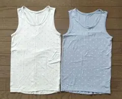 しまむら　FIBER DRY タンクトップ 肌着 2枚セット 【used130】