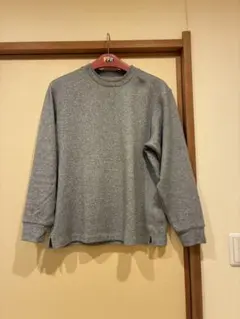 UNIQLO ソフトニットフリースクルーネックT グレー