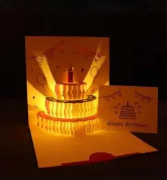 ポップアップ誕生日カード　happy birthday