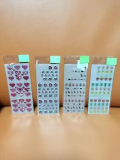 平成レトロ　ぷっくりシール4種類