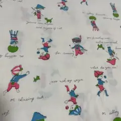 ☆レトロ子供向けイラスト生地 約180cm幅×190cm