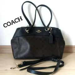 COACH シグネチャーブルックキャリーオール 2wayショルダーバッグ