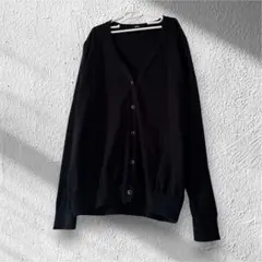 【美品】 ユニクロ ブラック Vネック カーディガン XLサイズ