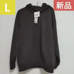 ユニクロ C スウェットオーバーサイズプルパーカー 新品 ダークブラウン L