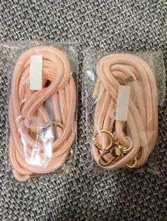 スマホショルダー　ストラップ ピンク ゴールド セット