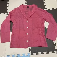 カーディガン　タケオキクチ　ピンク　麻　未使用品