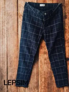 LEPSIM パンツ チェック柄 ブラック M相当