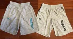 adidas グレー ハーフパンツ ２枚セット１６０cm