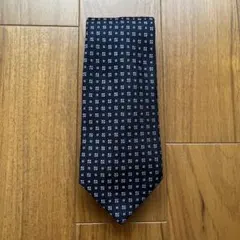 FAIRFAX ネクタイ ネイビー パターン ビジネス　シルク100