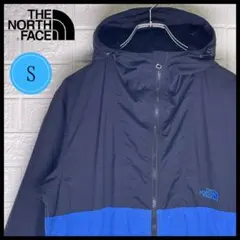 【24時間以内　匿名発送】ザノースフェイス　ナイロンジャケット　フーディ　黒/青