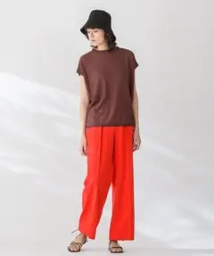 メイソングレイ　編地切り替えプルオーバー