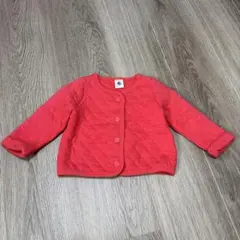 PETIT BATEAU レッド カーディガン 12m