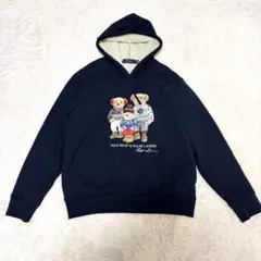 極美品✨ラルフローレン ポロベア フリースパーカー M ネイビー ボア