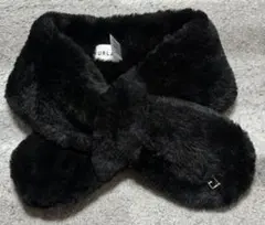 【美品★】FURLA マフラー ブラック ティペット