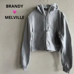 BRANDY MELVILLE グレー クロップドパーカーのサムネイル