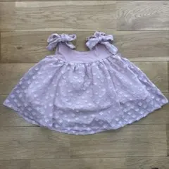 petit main チュニック　お花柄　シフォン　ピンク　90