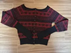 SLY レッド、ブラックセーター・カーディガン