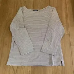 UNIQLO ロンT M オフホワイト パープル