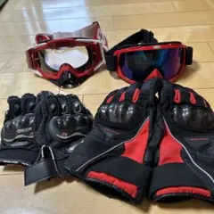 PRO-BIKER バイク用ハーフグローブ ブラックのサムネイル
