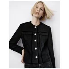 ZARA ツイードジャケット S