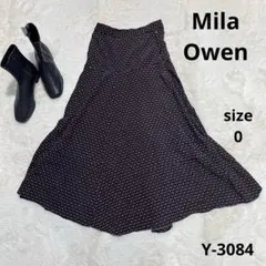 mila owen ミラオーウェン　スカート　フレアスカート　ロング　ドット柄