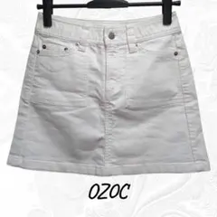 廃盤 ブランド OZOC オゾック ホワイト デニム ミニ スカート 36 Mのサムネイル