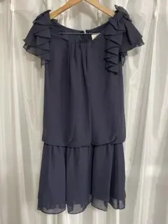 【美品】パーティワンピース　ネイビー