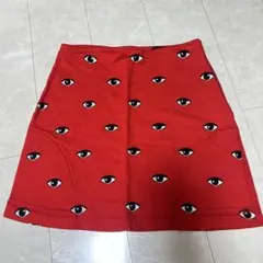 KENZO 目の模様 赤 ミニスカート M 正規品のサムネイル