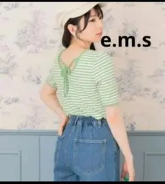 ems exciteバックレースアップテレコカットソーのサムネイル