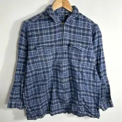 チェック ジップアップ ニットジャケット ネルシャツ グランジ