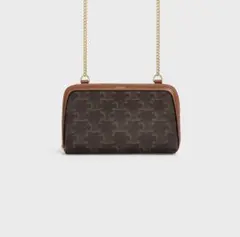 値下げ✳︎CELINE チェーン付きクラッチ / トリオンフキャンバス&ラムスキン CELINE (セリーヌ) チェーン付きクラッチ トリオンフキャンバス