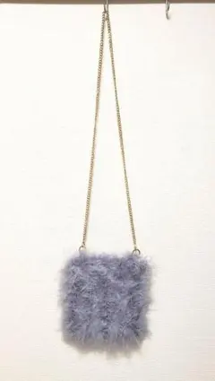 【ショルダーバッグ】フェイクファー /ゴールドチェーン