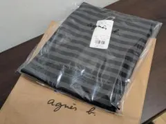 [agnes b] 定番 J008 細ボーダーTシャツ グレー/ブラックL