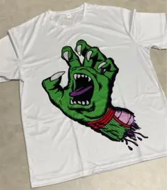 XXL 新品 大魔王スクリーミングハンド パロディ Tシャツ白