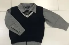 お値下げしました！コムサ デモード　ブラウス&ベストセット　90cm