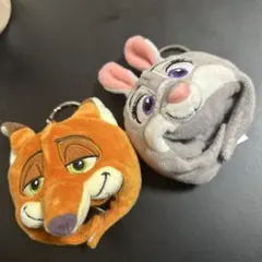 ズートピア キーホルダー ニック・ワイルドとジュディ・ホップス