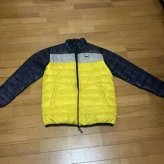 PUMA ダウンジャケット イエロー/グレー/ブラック 160