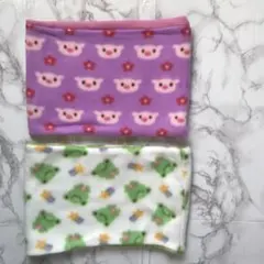 ネックウォーマー ぶた ねこ あたたかい 2枚セット